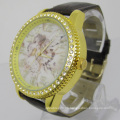 Noble Crystal Watches with Leather Band (HAL-1228)